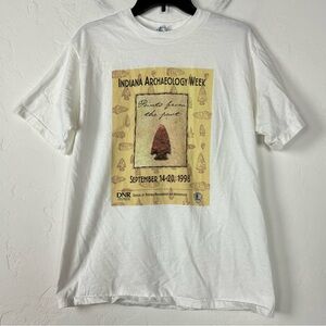 VTG‎ Vintage 90s All Sport Maxweight Tee Shirt Knit Top Crew Indiana Archaeology